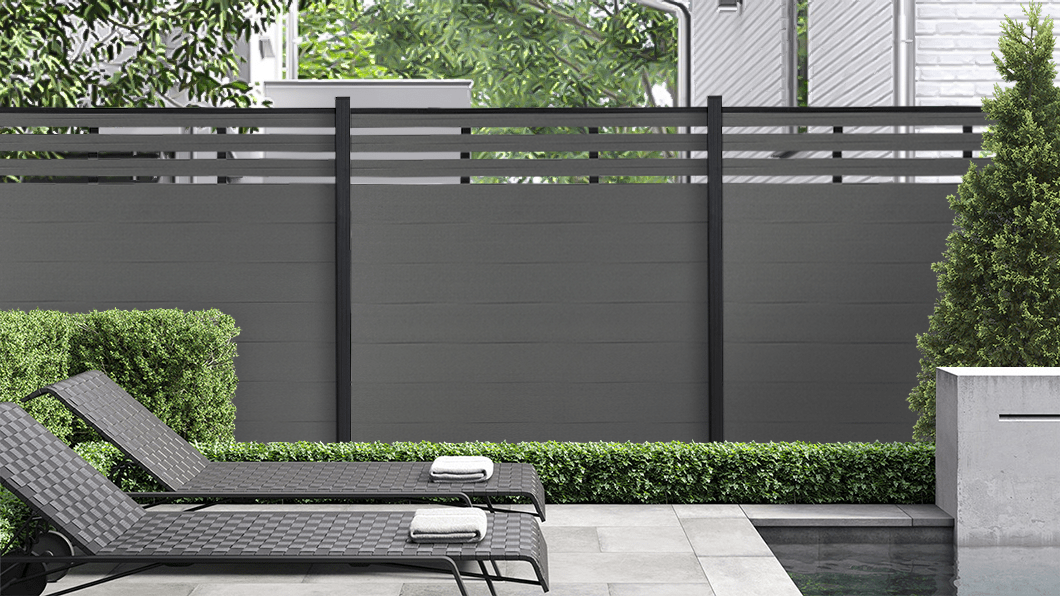 6ft*6ft Lattice Top fence inground post Brushed Finish - CourtyardMart