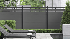 6ft*6ft Lattice Top fence inground post Brushed Finish - CourtyardMart