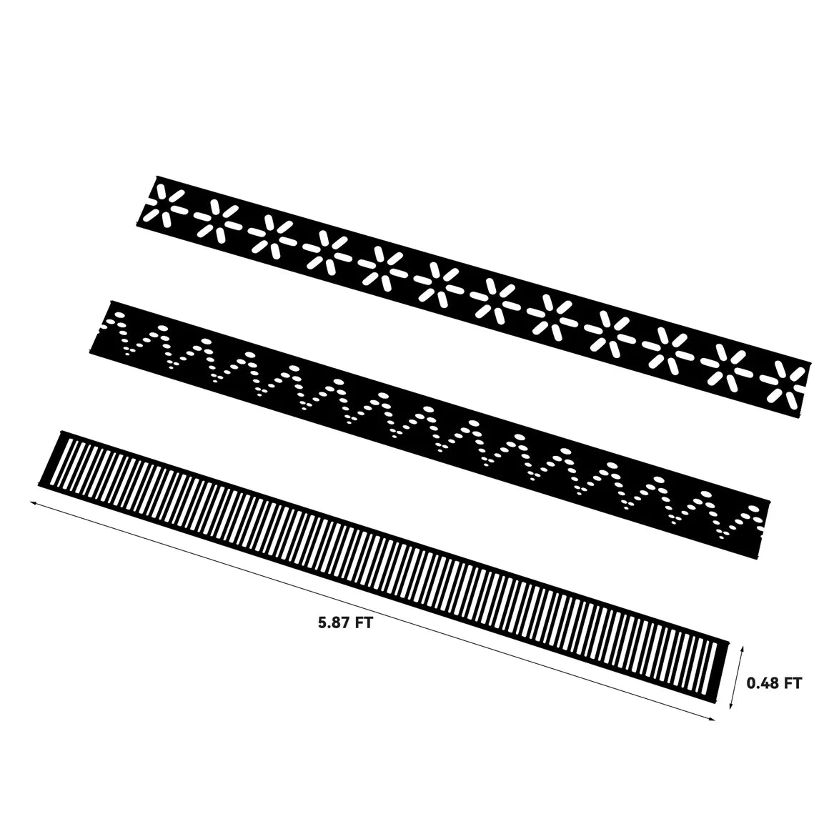 6ft Aluminum Fence Topper Decorative Panels Black for Backyard Privacy and Garden Fences