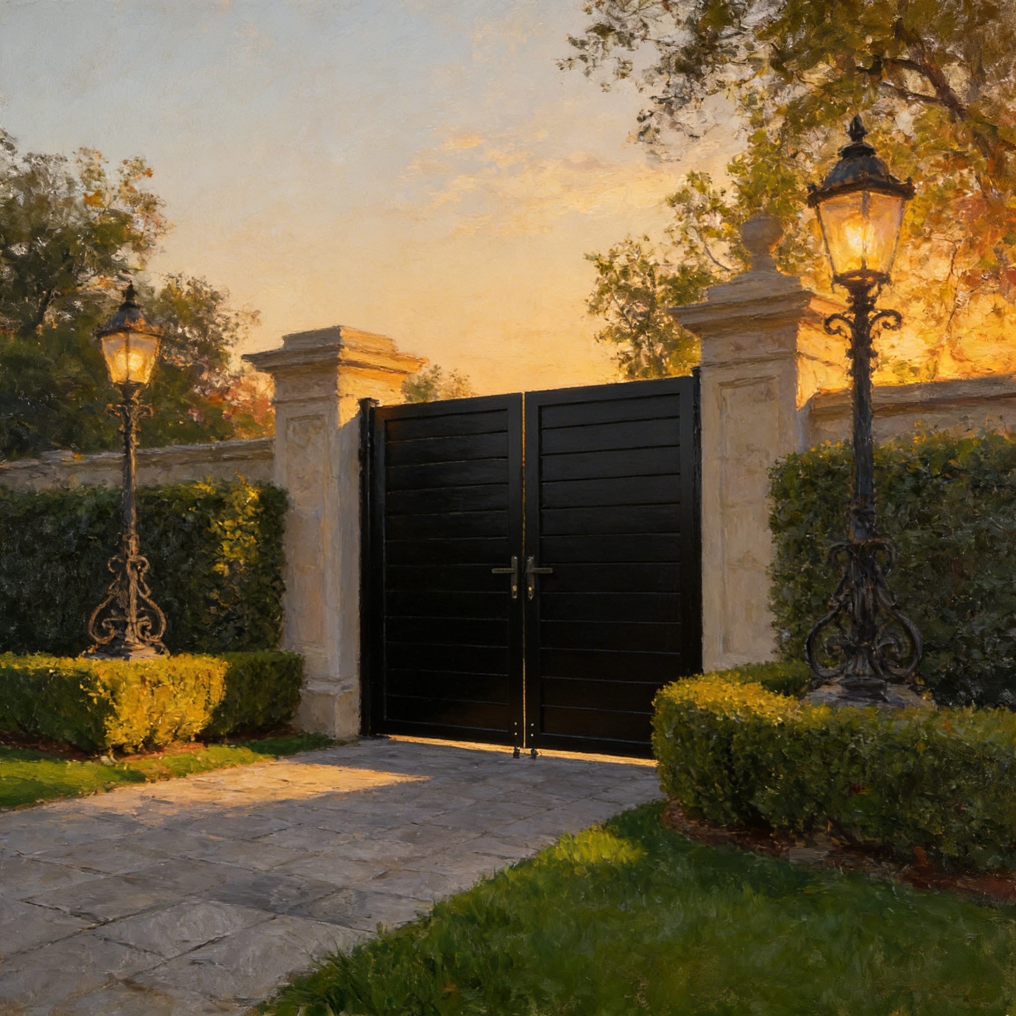 6ft High Black Aluminum Double Fence Gate, Full Privacy Gate for Backyard or Driveway, 6ft, 8ft, and 10ft Wide