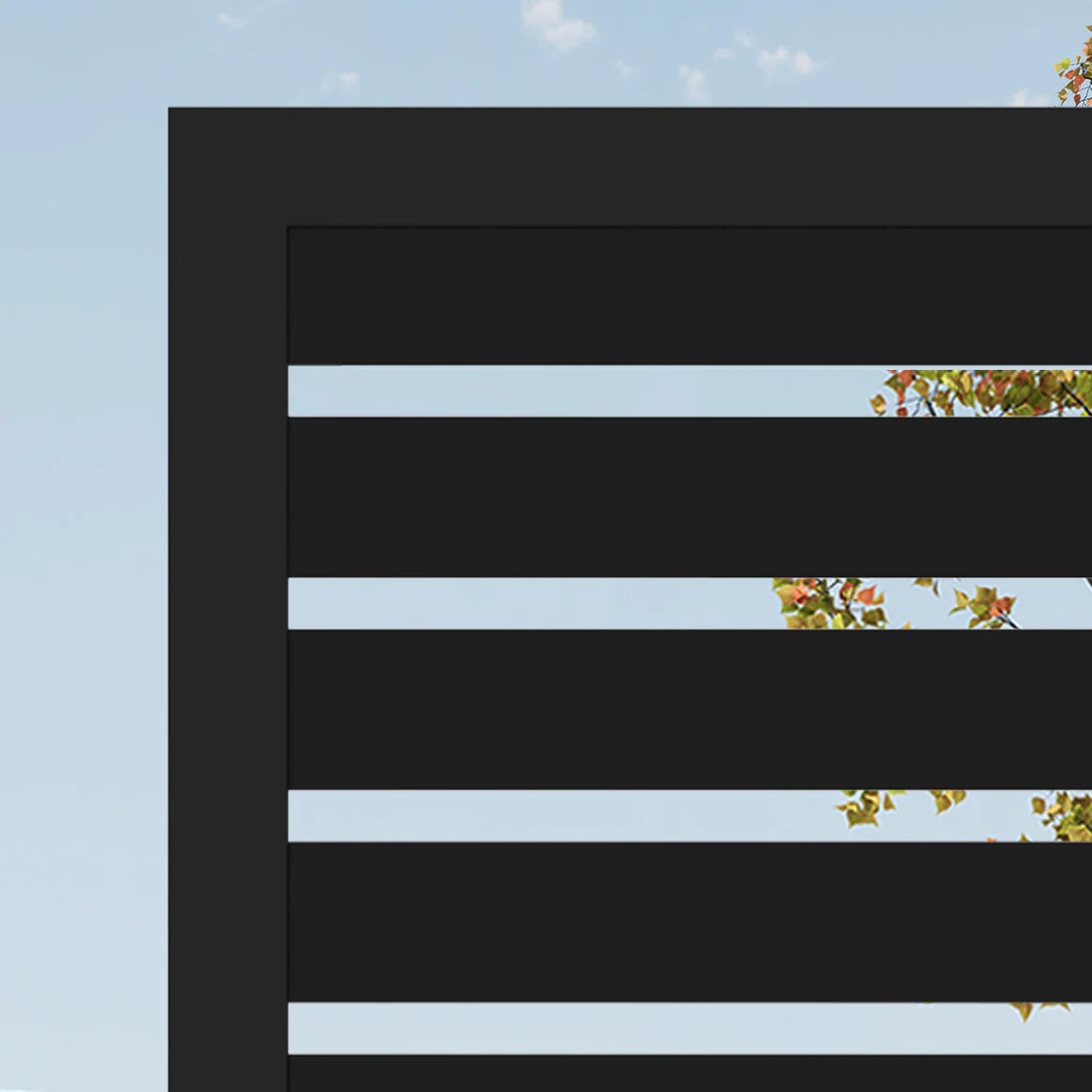 6ft High Black Aluminum Double Fence Gate with Horizontal Slats, Modern Outdoor Gate for Backyard or Driveway, 6ft, 8ft, and 10ft Wide