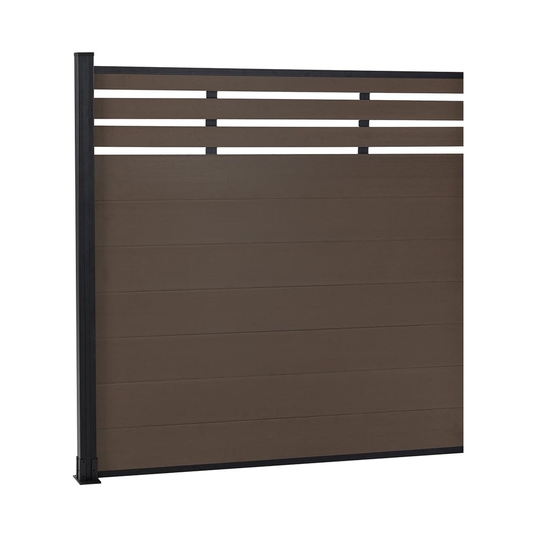 72in*72in Lattice Top fence Brushed Finish,ground screw installation - CourtyardMart