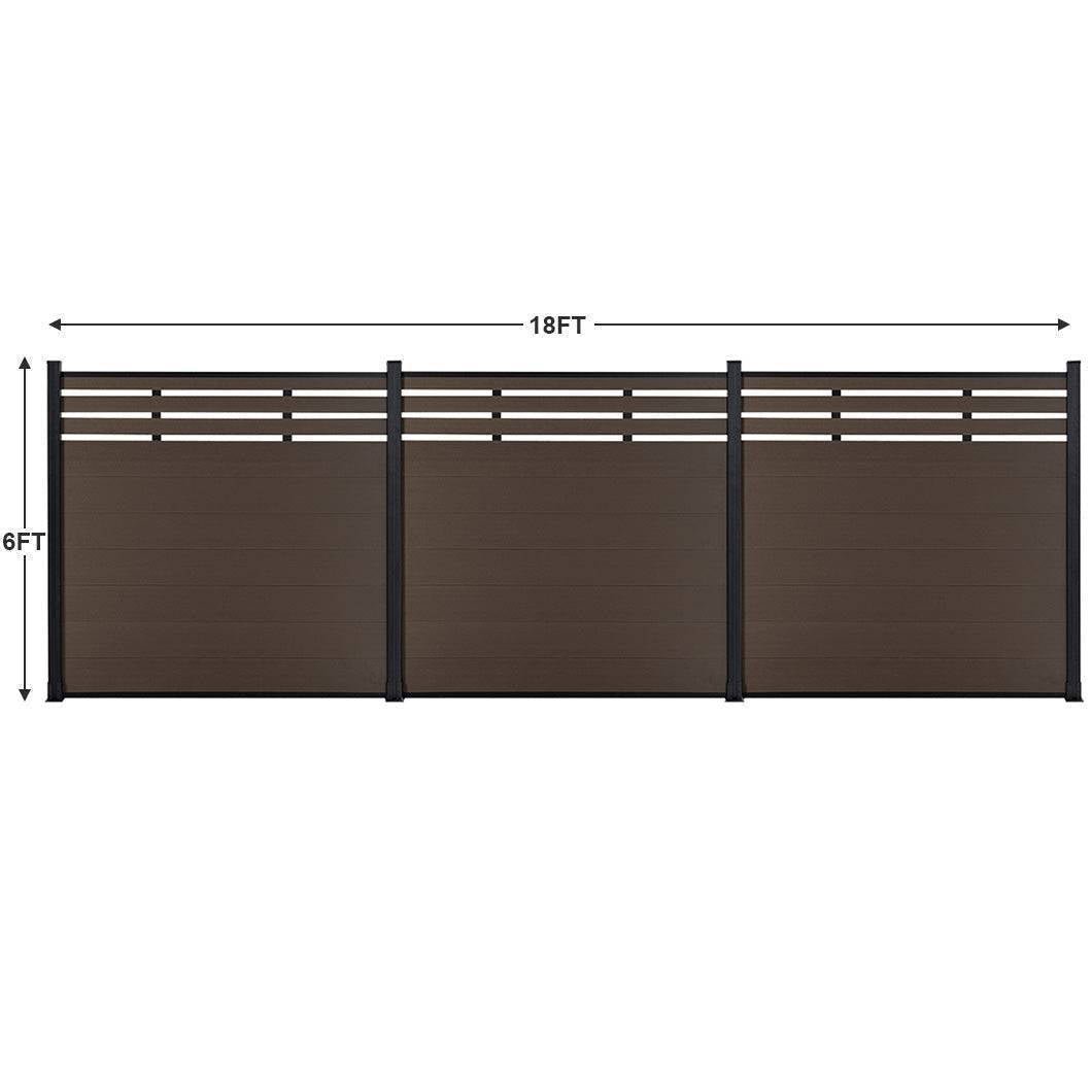 72in*72in Lattice Top fence Brushed Finish,ground screw installation - CourtyardMart