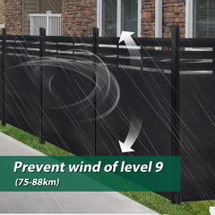8 ft H x 6 ft Lattice Top fence Ground screw installation - CourtyardMart
