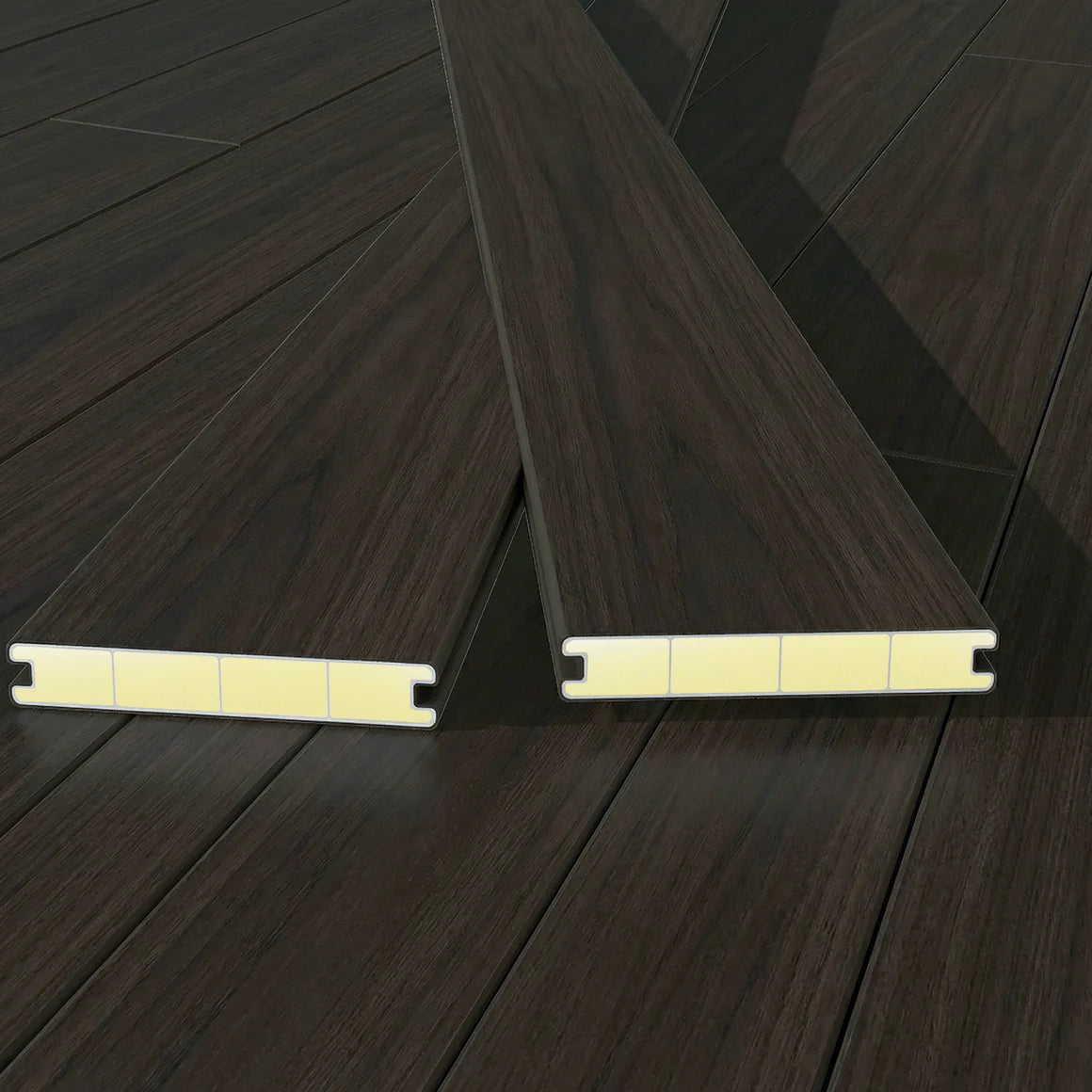 96 in Composite Decking Board, 5.5 in Wide, Outdoor Deck Board, 3 Colors Available