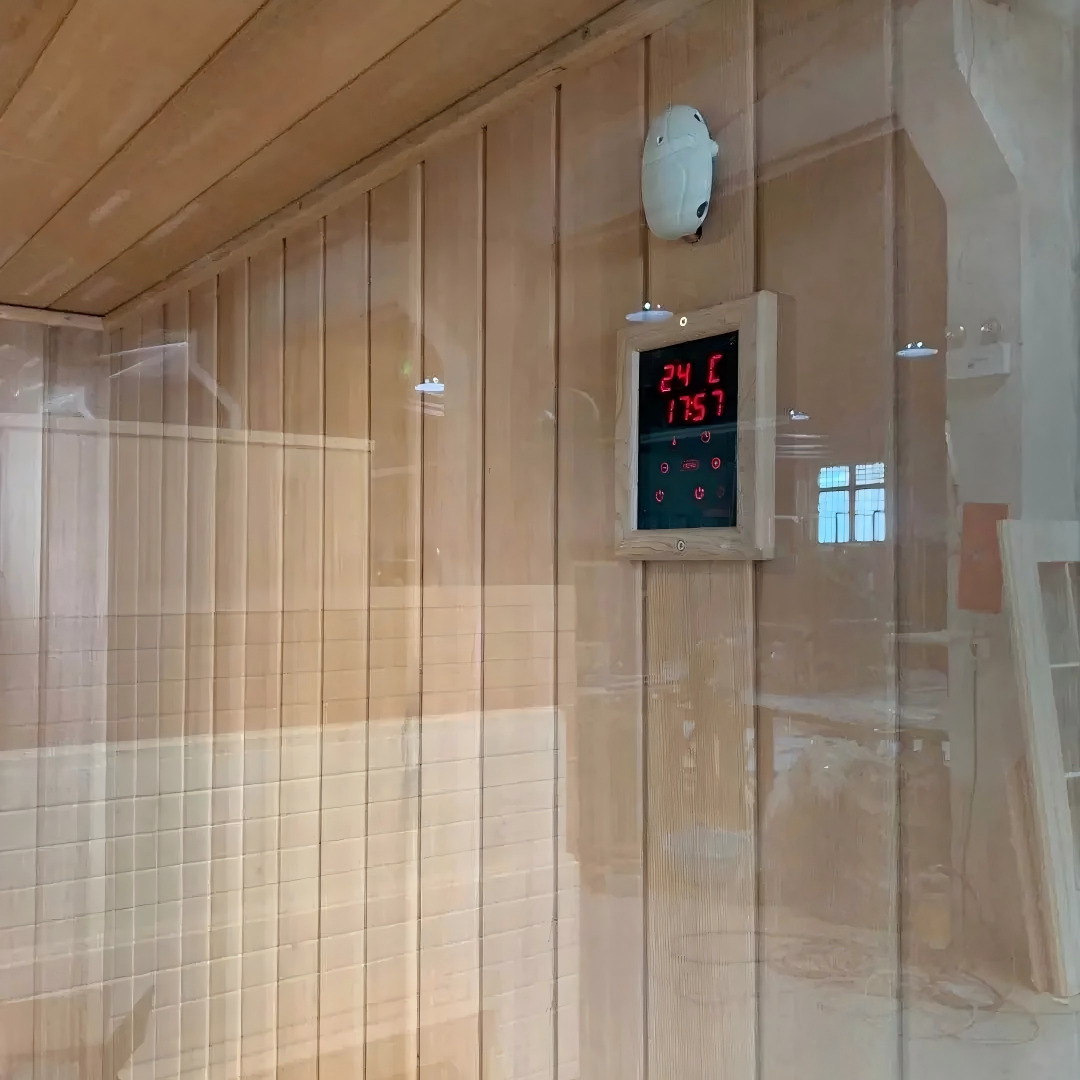 Courtyardmart 1-3 Person Indoor Sauna with Electric Heating, Premium Pine Wood Home Spa for House or Gym, Best Personal Sun Home Sauna Experience