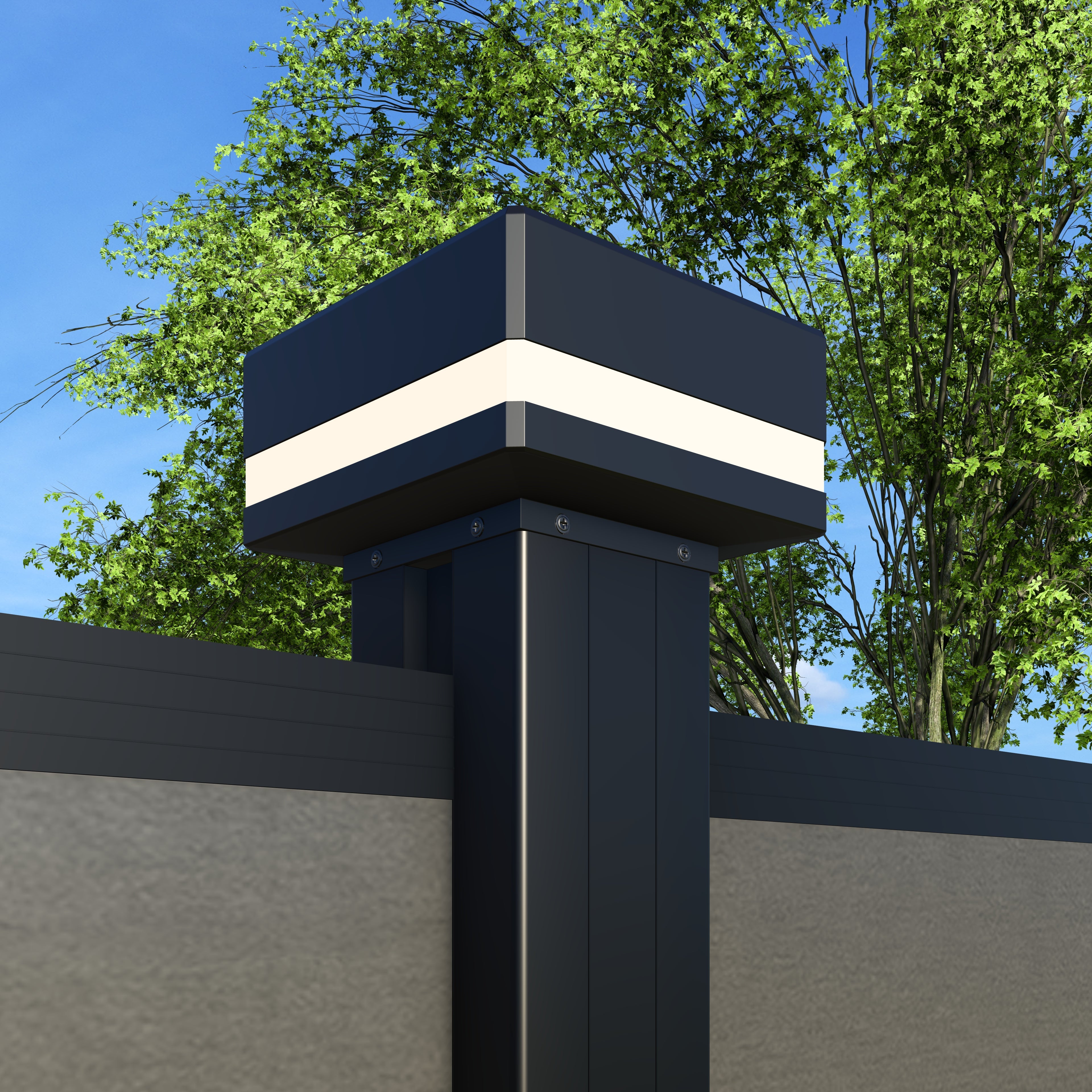 Fence Post Lighting Solar Outdoor Fence Panel Lights for Backyard Garden Patio Modern Fence Lighting Ideas
