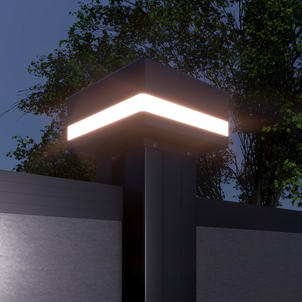 Fence Post Lighting Solar Outdoor Fence Panel Lights for Backyard Garden Patio Modern Fence Lighting Ideas