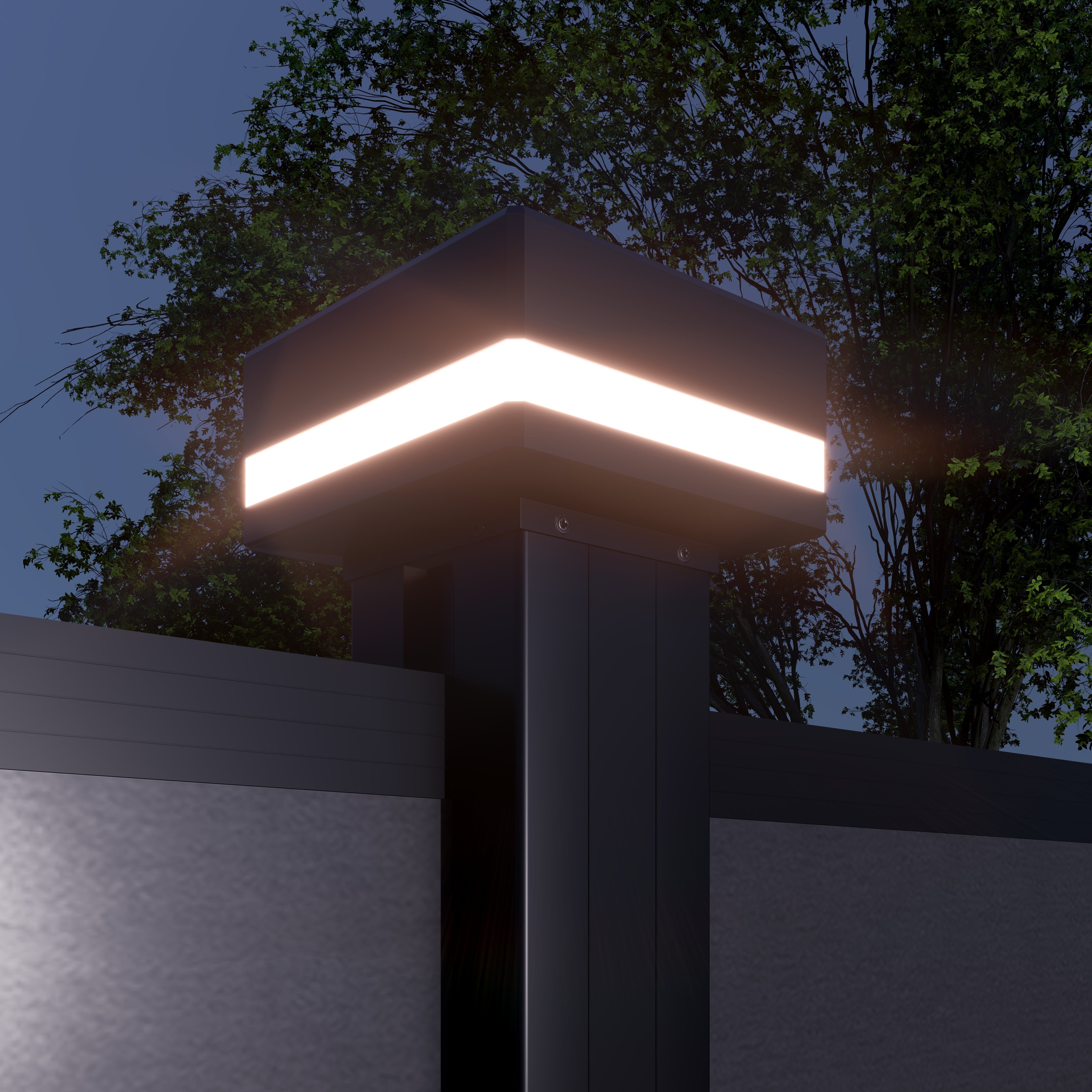 Fence Post Lighting Solar Outdoor Fence Panel Lights for Backyard Garden Patio Modern Fence Lighting Ideas