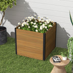 Courtyardmart 31.5in x 31.5in x 30in Outdoor Garden Box Raised Planter Bed Ideal for Backyard Patio Balcony or Garden Above Ground Flower or Vegetable Planter Box