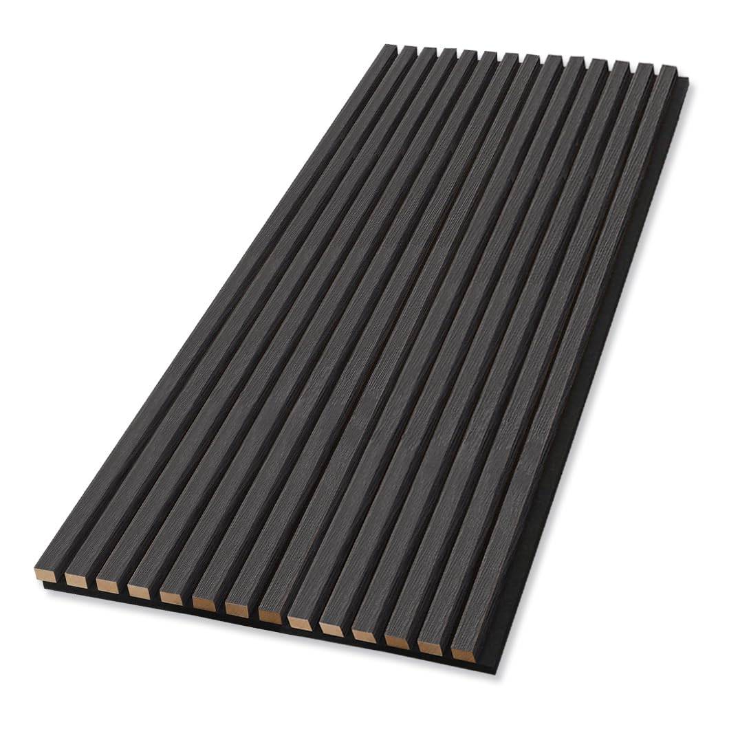 Courtyardmart 47in Wall Panels with Decorative Slat Design and Acoustic Function Available in 4 Classic Colors for Modern Homes or Office Walls