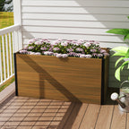 Courtyardmart 57.9in x 31.5in Outdoor Garden Box Raised Planter Bed for Flowers or Vegetables Above Ground Garden Bed for Backyard Patio Balcony or Garden