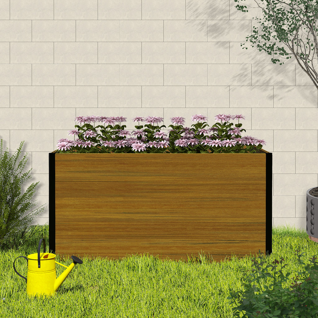 Courtyardmart 57.9in x 31.5in Outdoor Garden Box Raised Planter Bed for Flowers or Vegetables Above Ground Garden Bed for Backyard Patio Balcony or Garden