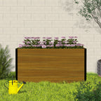 Courtyardmart 57.9in x 31.5in Outdoor Garden Box Raised Planter Bed for Flowers or Vegetables Above Ground Garden Bed for Backyard Patio Balcony or Garden
