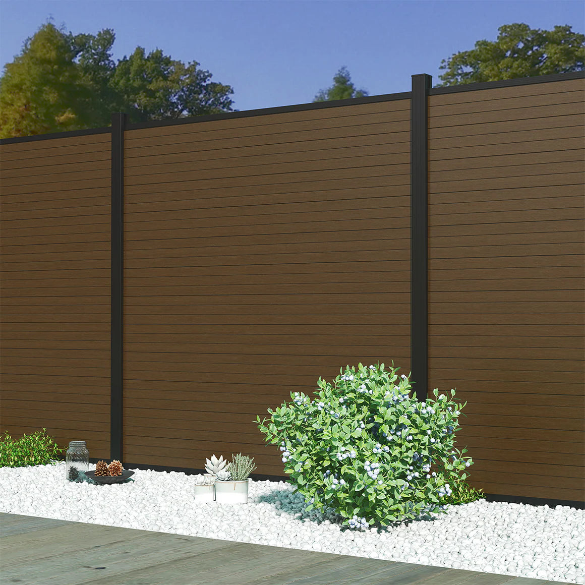 Courtyardmart composite privacy fence panels for backyard