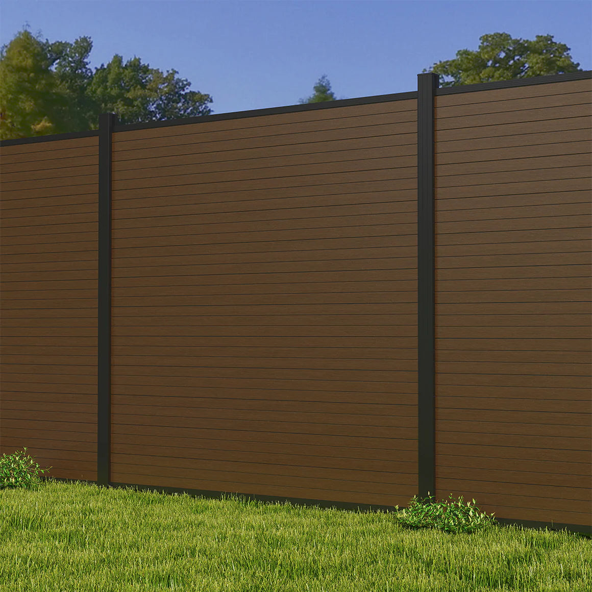 WPC fence boards 8ft modern garden fence installation