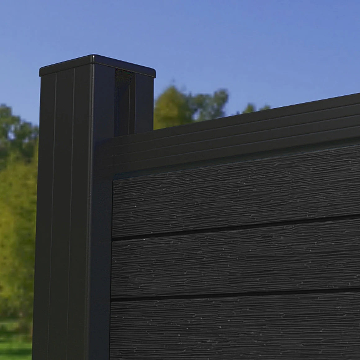 Durable composite privacy fence for residential yards