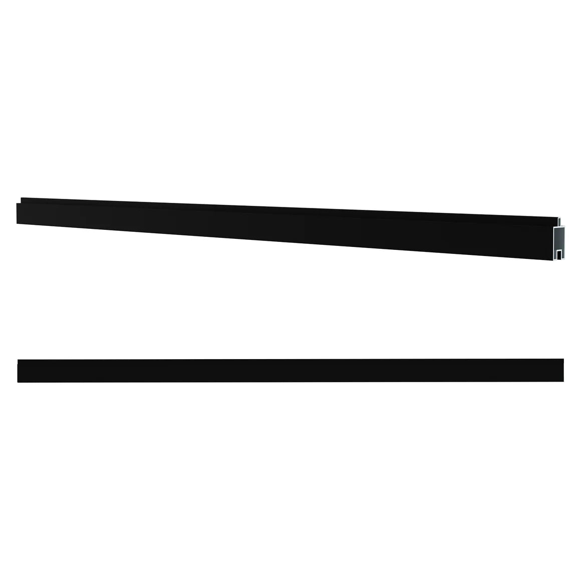 Decorative aluminum strip accent for composite garden fence panels