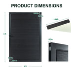 Courtyardmart 6ft x 4ft Composite Privacy Fence Gate Set with Sturdy Metal Frame, Ideal for Garden, Backyard, Patio or Outdoor Fence Gate