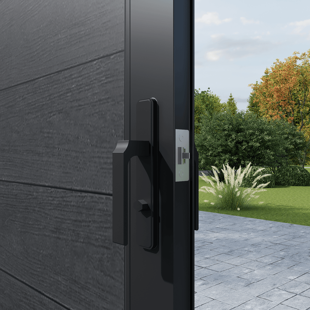 Courtyardmart 6ft x 4ft Composite Privacy Fence Gate Set with Sturdy Metal Frame, Ideal for Garden, Backyard, Patio or Outdoor Fence Gate