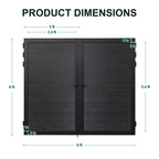 Courtyardmart 6ft x 5ft Composite Privacy Fence Gate with Metal Frame for Garden Backyard or Patio Entry