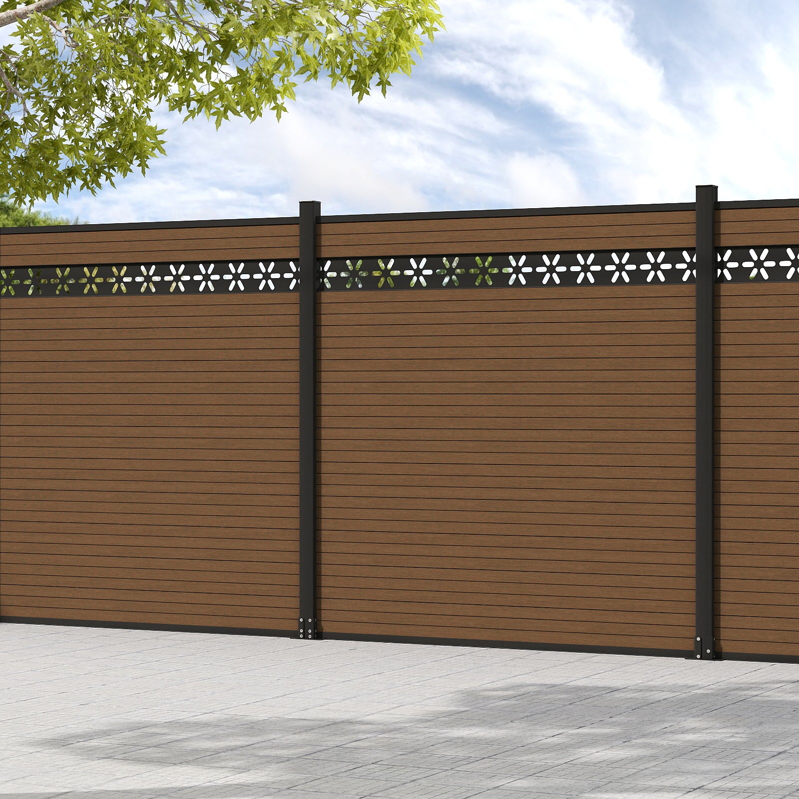 Courtyardmart 6ft x 6ft Carving Composite Privacy Fence Screen for Outdoor Decor, Garden, Backyard, Porch, Patio or Balcony