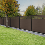 Courtyardmart 6ft x 6ft Composite Privacy Fence Screen with Grained Finish, Perfect for Outdoor Decor Backyard Garden, Patio Wall, and Fence Building