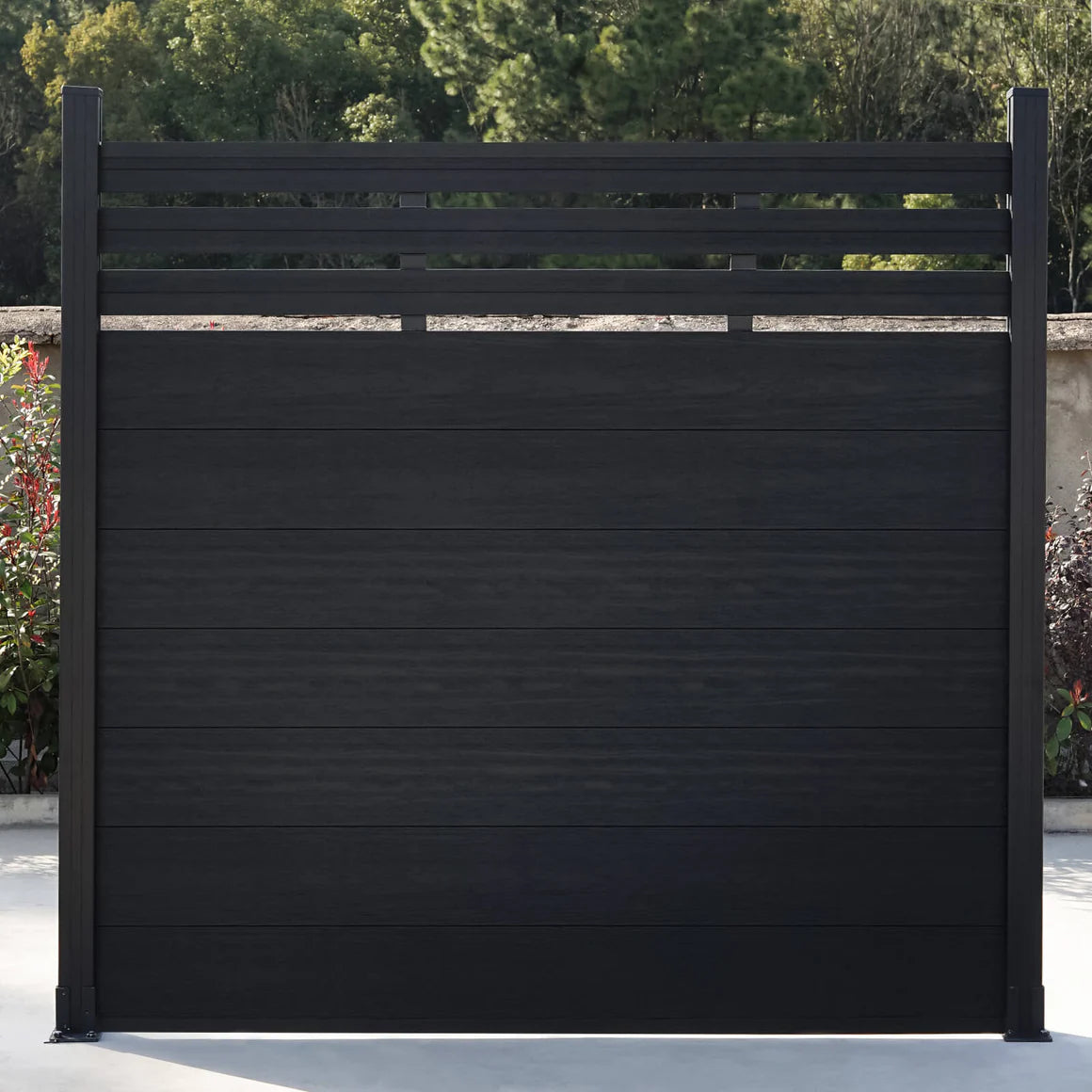 Courtyardmart 6ft x 6ft Composite Privacy Fence Screen with Grained Finish, Perfect for Outdoor Decor Backyard Garden, Patio Wall, and Fence Building