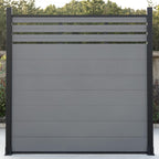 Courtyardmart 6ft x 6ft Composite Privacy Fence Screen with Grained Finish, Perfect for Outdoor Decor Backyard Garden, Patio Wall, and Fence Building