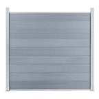 Courtyardmart 6ft x 6ft Composite Privacy Fence Screen with Silver Post and Brushed Finish for Fence Building and Outdoor Decor in Garden Patio Porch or Balcony
