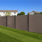 Courtyardmart 6ft x 6ft Privacy Composite Fence Screen with Grained Finish for Outdoor Decor Yard Garden Patio Porch Balcony Wall