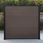 Courtyardmart 6ft x 6ft Privacy Composite Fence Screen with Grained Finish for Outdoor Decor Yard Garden Patio Porch Balcony Wall