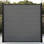 Courtyardmart 6ft x 6ft Privacy Composite Fence Screen with Grained Finish for Outdoor Decor Yard Garden Patio Porch Balcony Wall