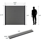 Courtyardmart 6ft x 6ft Privacy Composite Fence Screen with Grained Finish for Outdoor Decor Yard Garden Patio Porch Balcony Wall