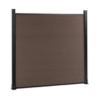 Courtyardmart 6ft x 6ft Privacy Composite Fence Screen with Grained Finish for Outdoor Decor Yard Garden Patio Porch Balcony Wall
