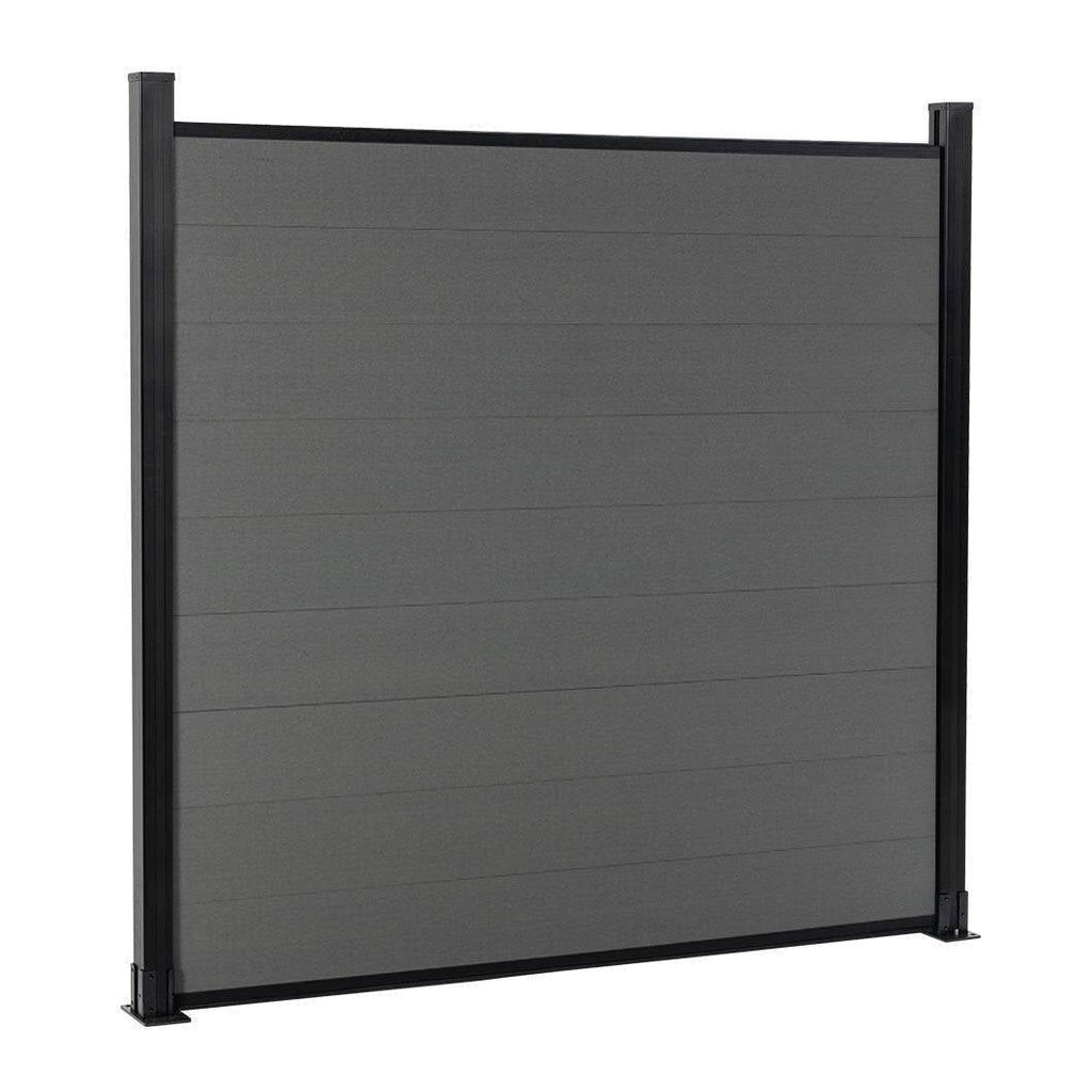 Courtyardmart 6ft x 6ft Privacy Composite Fence Screen with Grained Finish for Outdoor Decor Yard Garden Patio Porch Balcony Wall
