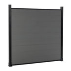 Courtyardmart 6ft x 6ft Privacy Composite Fence Screen with Grained Finish for Outdoor Decor Yard Garden Patio Porch Balcony Wall