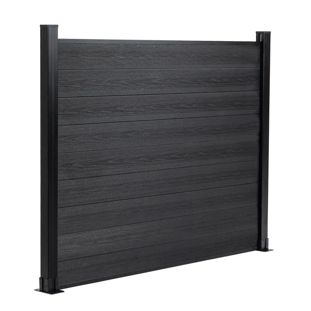 Courtyardmart 6ft x 6ft Privacy Composite Fence Screen with Grained Finish for Outdoor Decor Yard Garden Patio Porch Balcony Wall