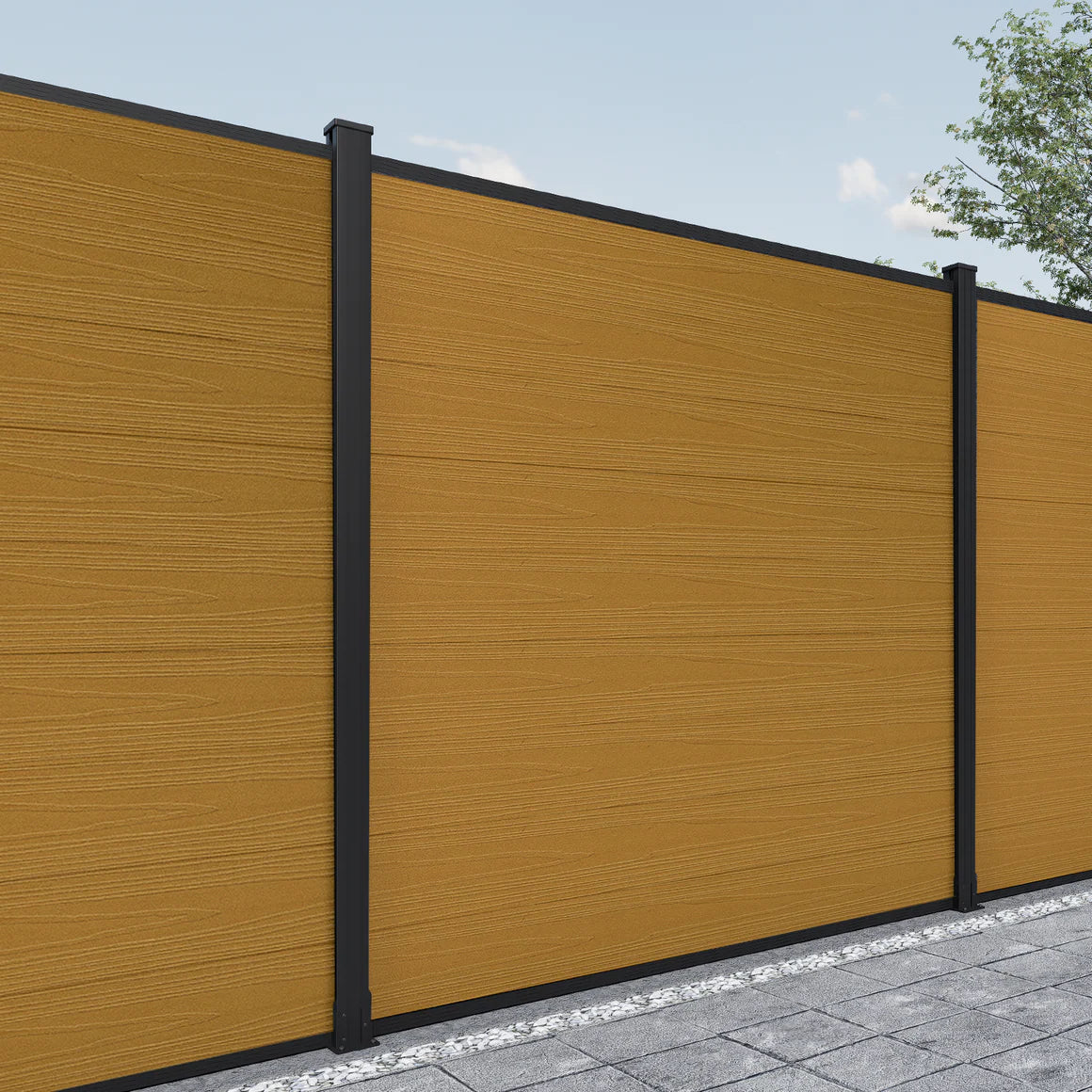 Courtyardmart 6ft x 6ft Privacy Composite WPC Fence, Waterproof, UV Resistant, Available in 3 Colors for Outdoor Walls, Gardens, Patios, Balconies