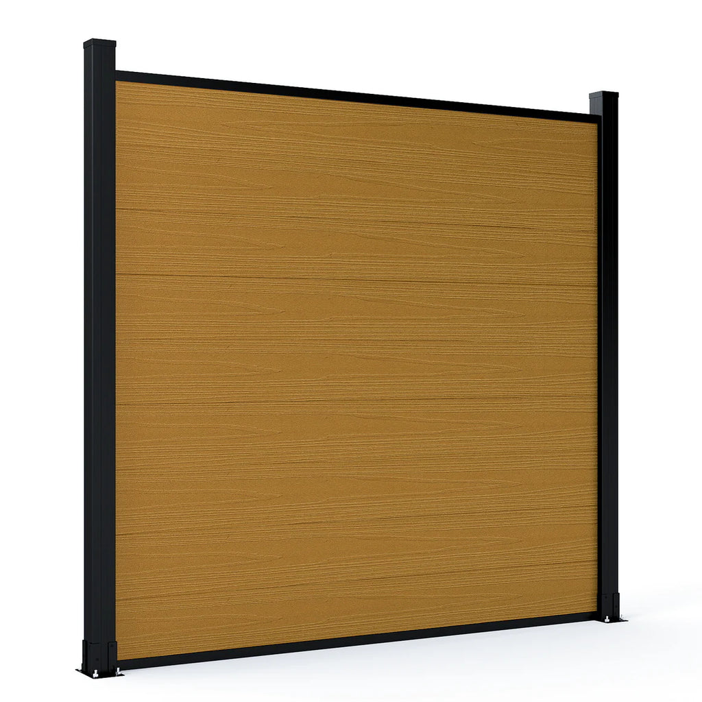 Courtyardmart 6ft x 6ft Privacy Composite WPC Fence, Waterproof, UV Resistant, Available in 3 Colors for Outdoor Walls, Gardens, Patios, Balconies