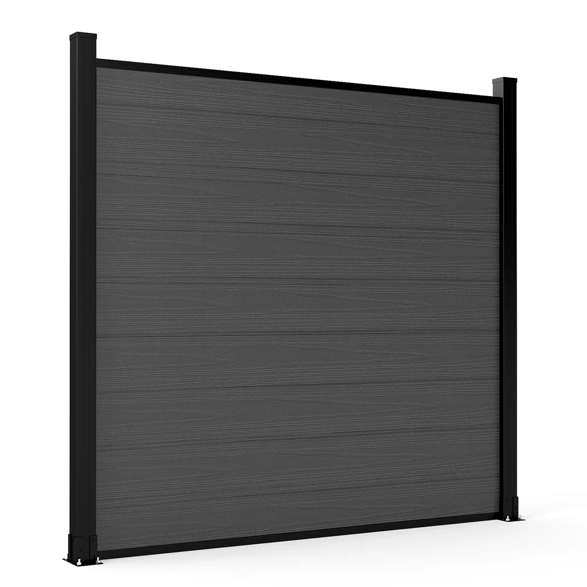 Courtyardmart 6ft x 6ft Privacy Composite WPC Fence, Waterproof, UV Resistant, Available in 3 Colors for Outdoor Walls, Gardens, Patios, Balconies