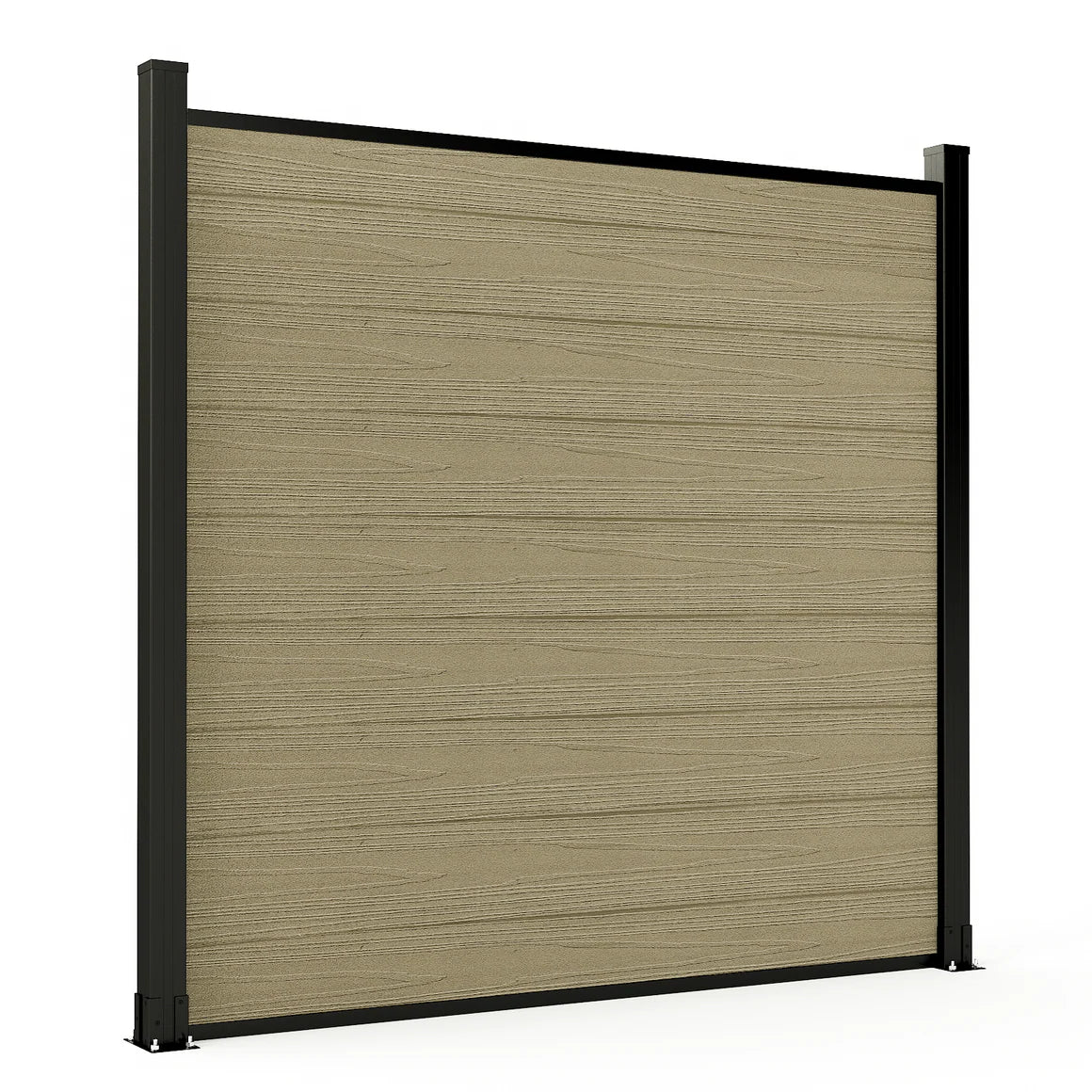 Courtyardmart 6ft x 6ft Privacy Composite WPC Fence, Waterproof, UV Resistant, Available in 3 Colors for Outdoor Walls, Gardens, Patios, Balconies