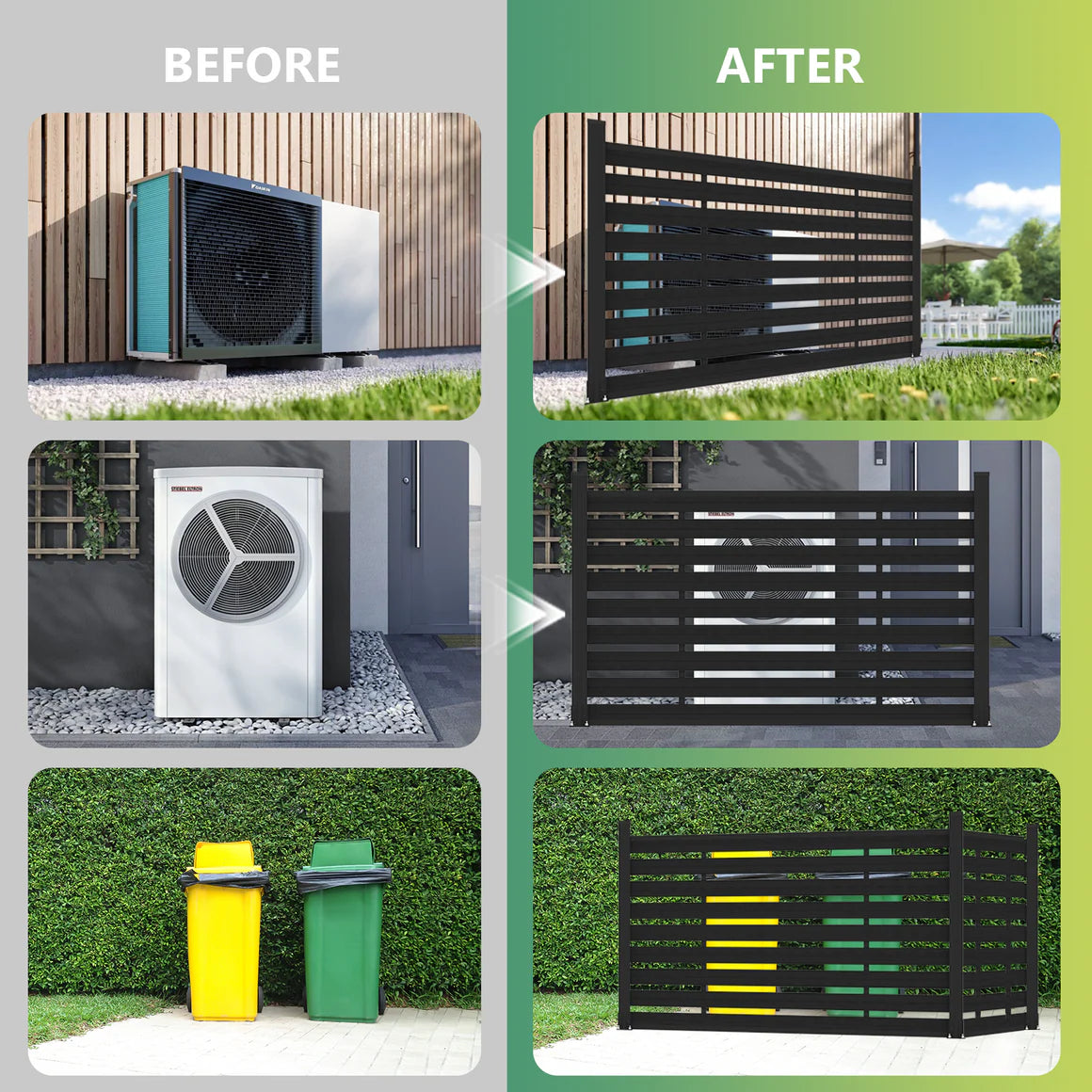 Easy install WPC composite lattice fence panel, UV resistant and waterproof for backyard