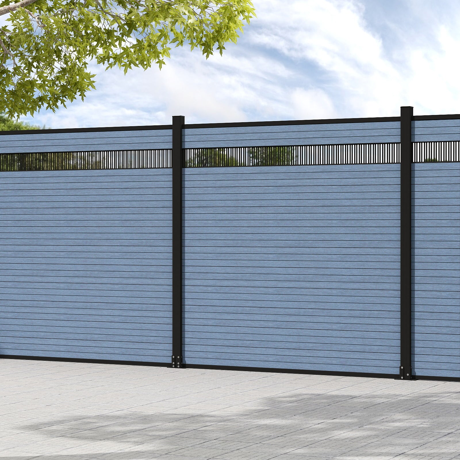 Courtyardmart 8ft x 6ft Carving Composite Privacy Fence Screen for Outdoor Decor, Garden Fence Ideas, Backyard Patio Wall, Porch or Balcony