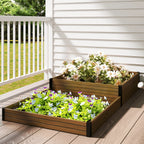 Courtyardmart 94in x 47.2in Large Outdoor Garden Box Raised Planter Bed Above Ground Garden Bed for Flowers or Vegetables for Backyard Patio Balcony or Garden