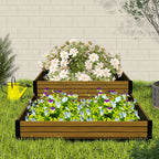 Courtyardmart 94in x 47.2in Large Outdoor Garden Box Raised Planter Bed Above Ground Garden Bed for Flowers or Vegetables for Backyard Patio Balcony or Garden