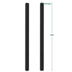Courtyardmart 96in x 3.9in aluminum metal gate post 2 pack for outdoor fence and garden gates