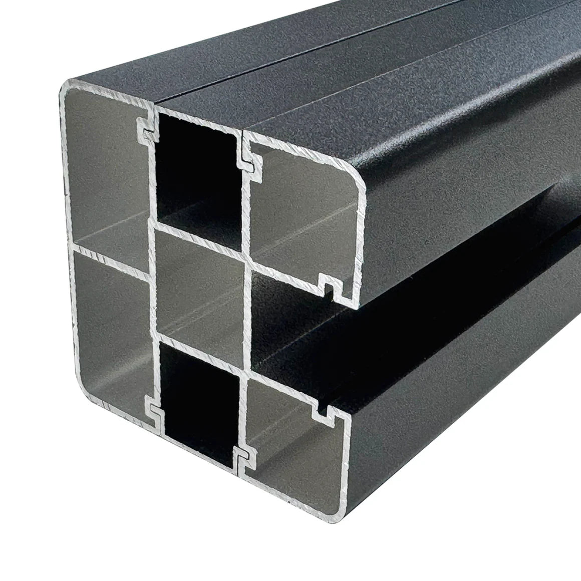 Heavy duty aluminum fence corner post kit by Courtyardmart, black finish, rust resistant design