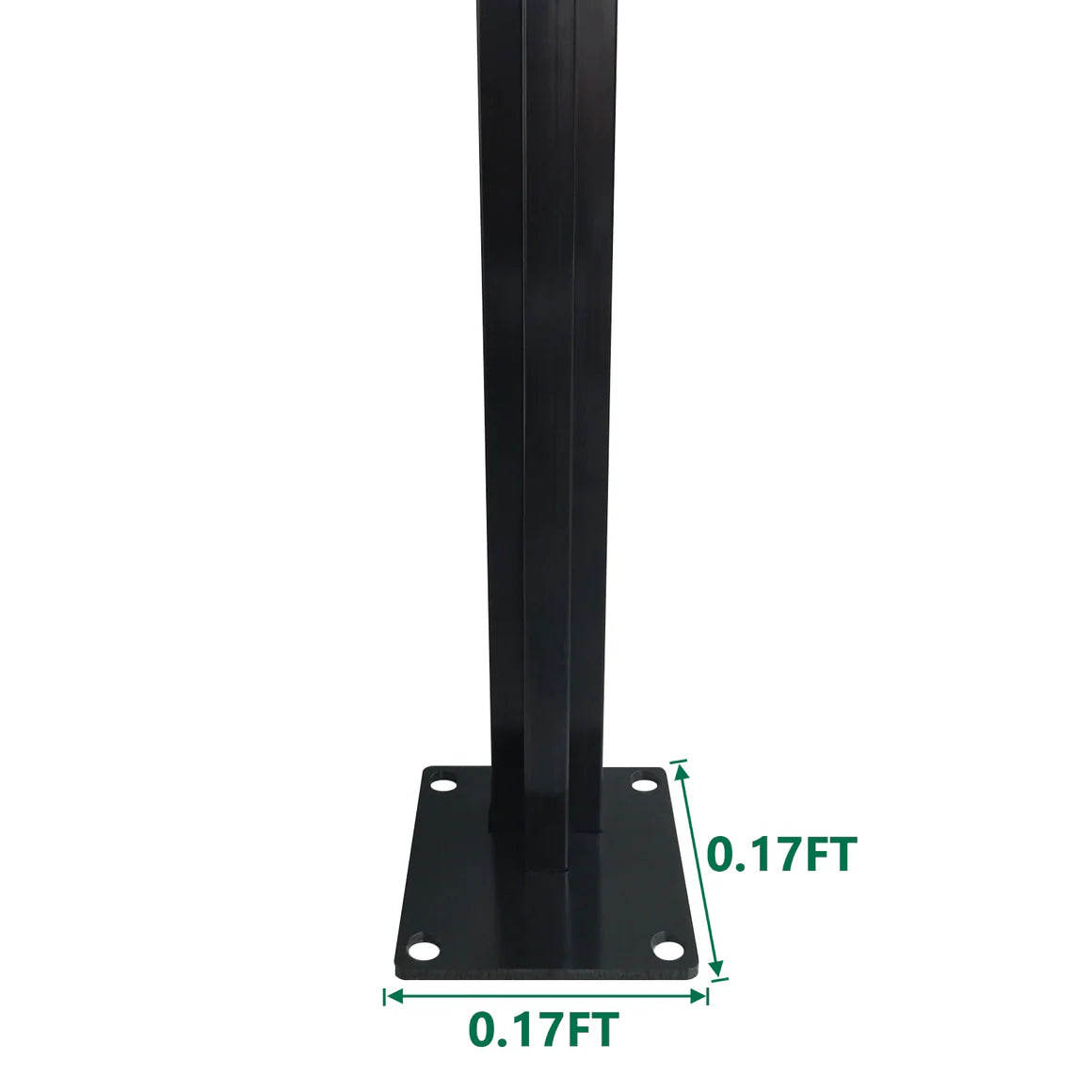 Adjustable aluminum fence corner post 4 size options, includes 1 straight post and 1 corner post