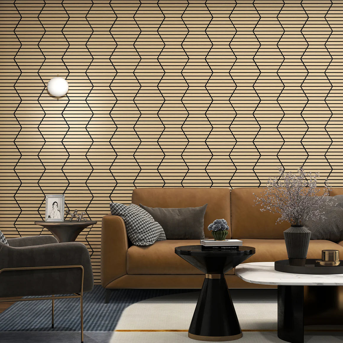Courtyardmart Hexagon Decorative Acoustic Wall Panels – 8pcs Stylish Sound-Absorbing Wall Panels for Modern Home or Office Decor